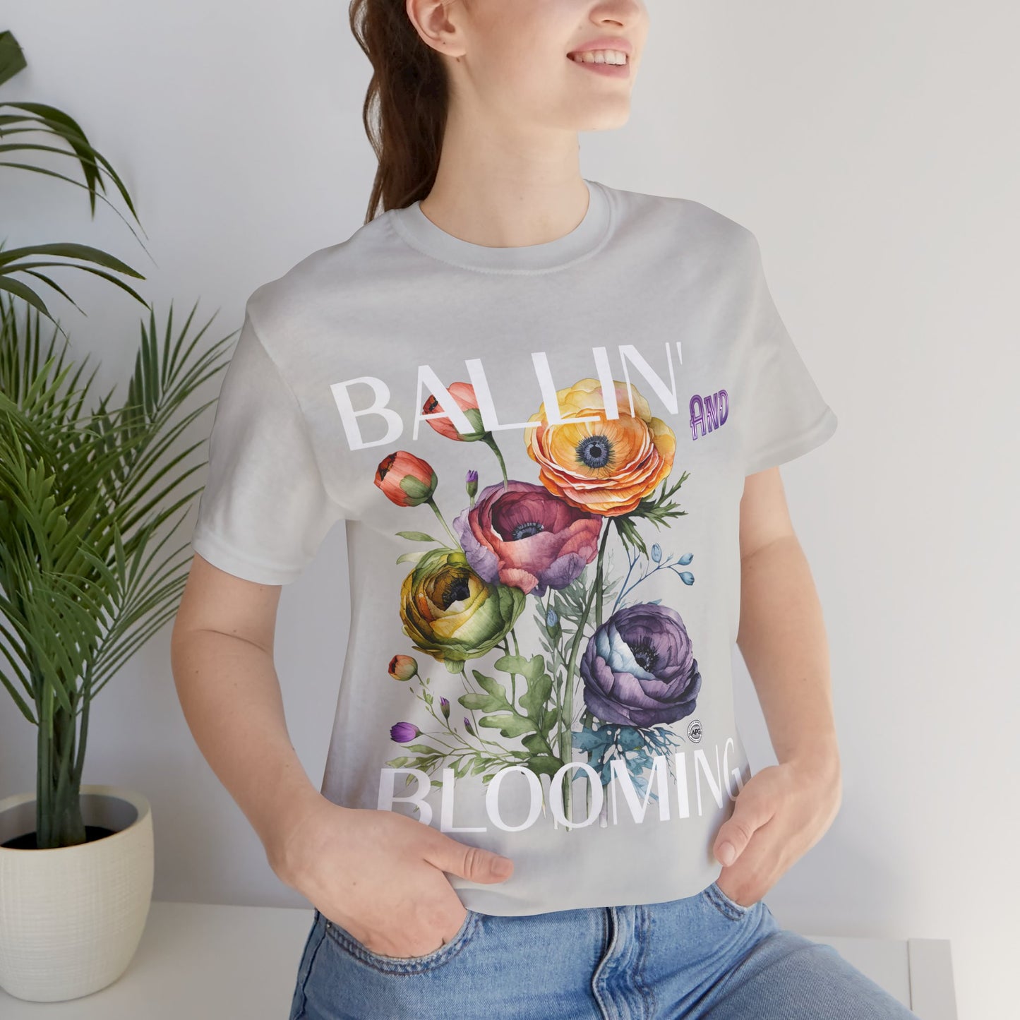 Ballin and Blooming tee