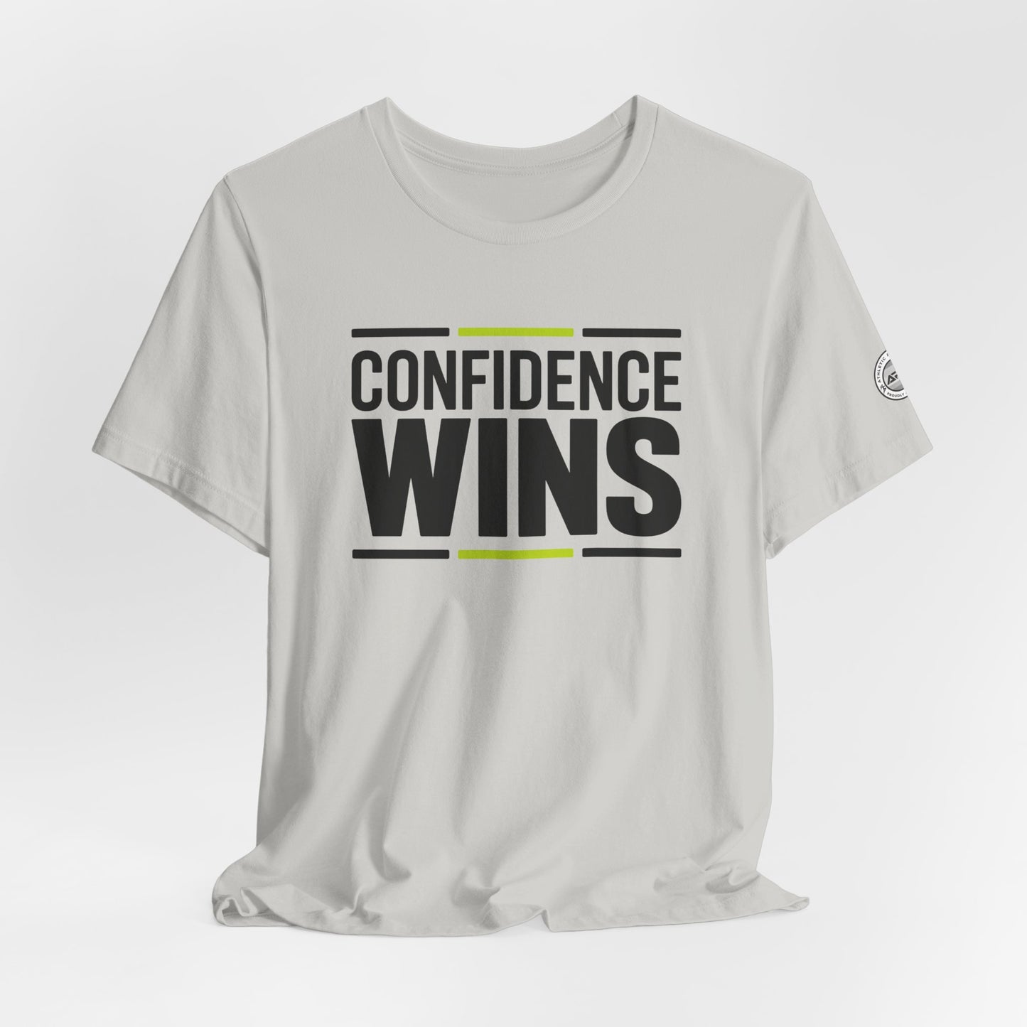 Confidence Wins Tee with Sleeve Logo T-Shirt