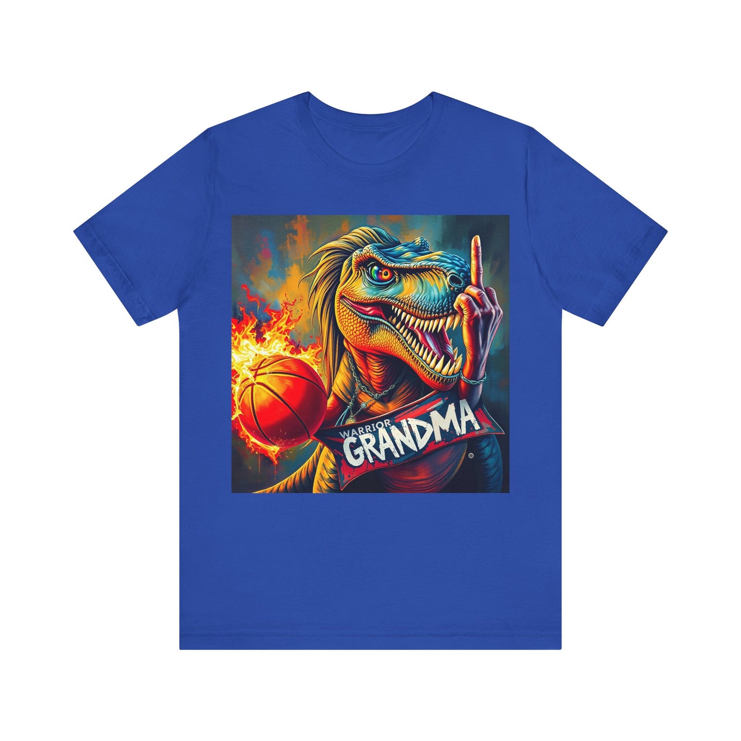 Dinosaur T-Shirt - Warrior Grandma with Basketball Design