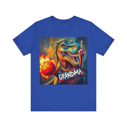 Dinosaur T-Shirt - Warrior Grandma with Basketball Design
