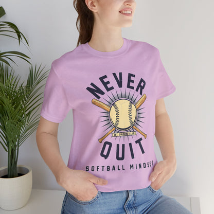 Never Quit Softball Mindset Graphic Tee