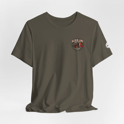 Block Line Society Roller Derby League Tee | Left Chest Crest Shirt