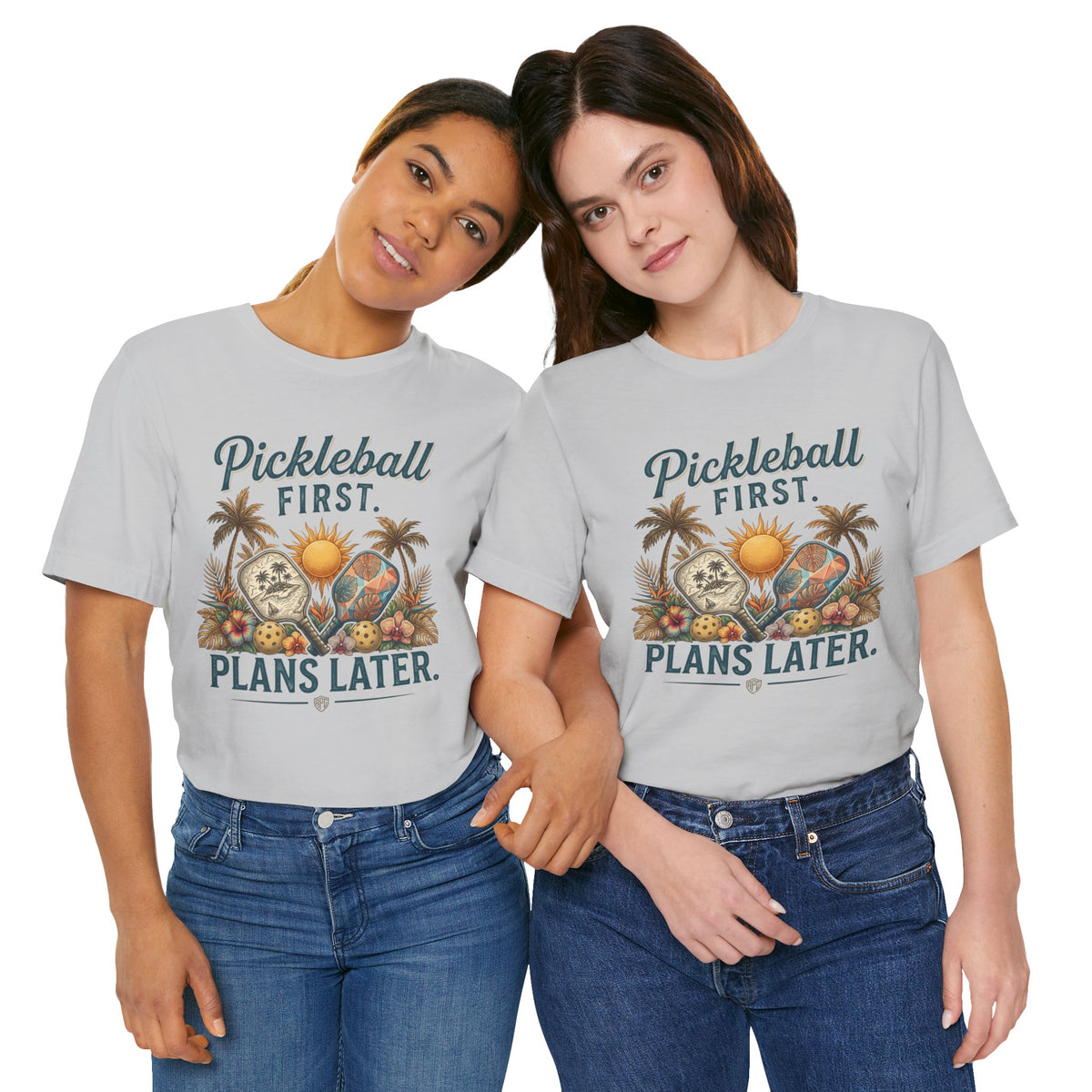 Pickleball First. Plans Later. | Vintage Tropical Pickleball Shirt