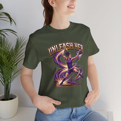 Unleash Her Softball Pitcher Graphic Tee