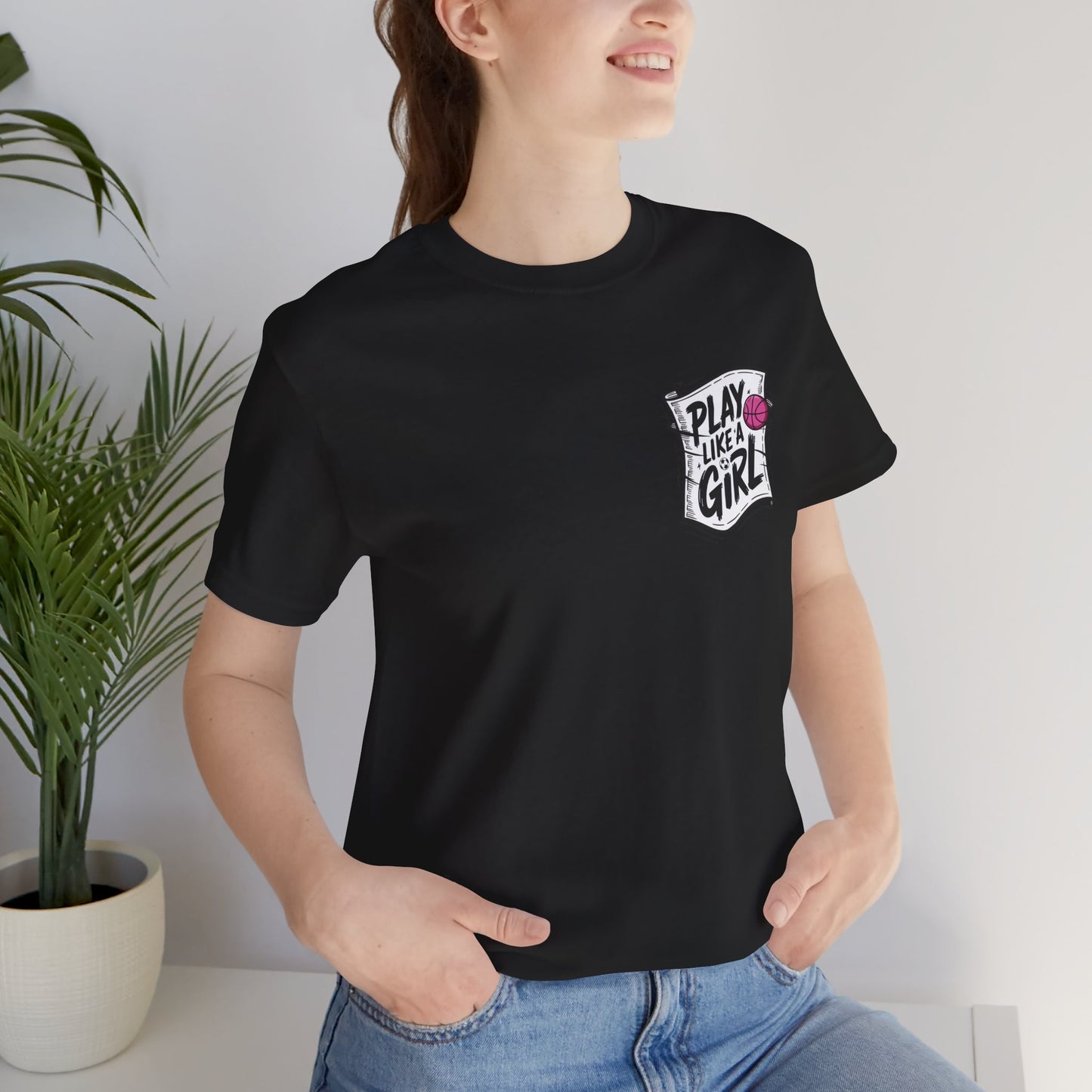 Play like a Girl Pocket Graphic Tee