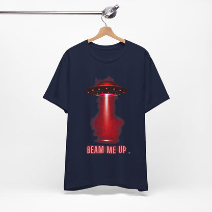 Beam Me UP Spaceship Tee - Unisex Jersey Short Sleeve