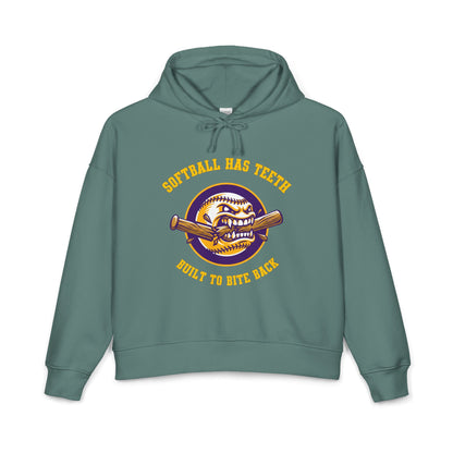 Softball has teeth Mid-Length Hoodie