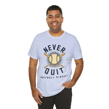 Never Quit Softball Mindset Graphic Tee
