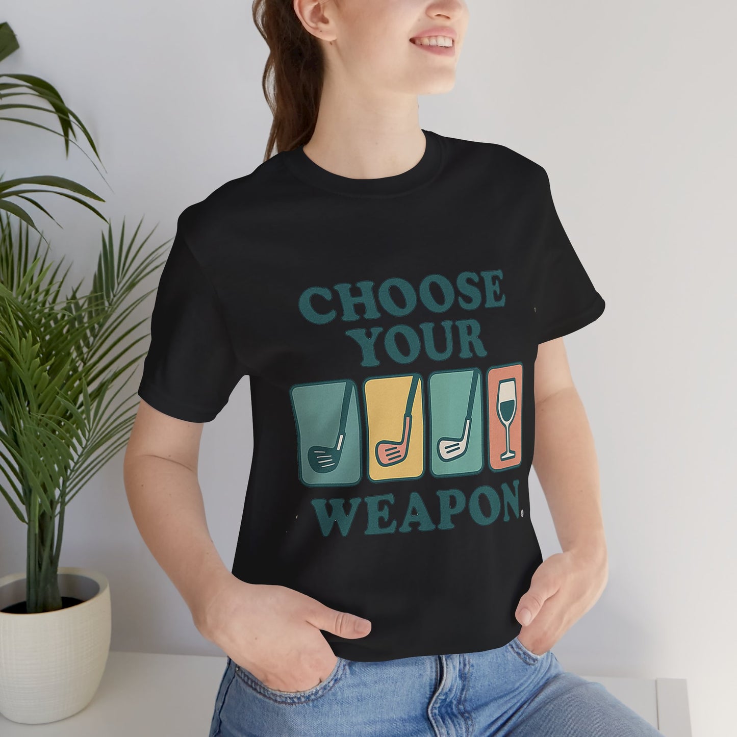 Choose Your Weapon Golf Tee (Retro Edition) -  Unisex Jersey Short Sleeve