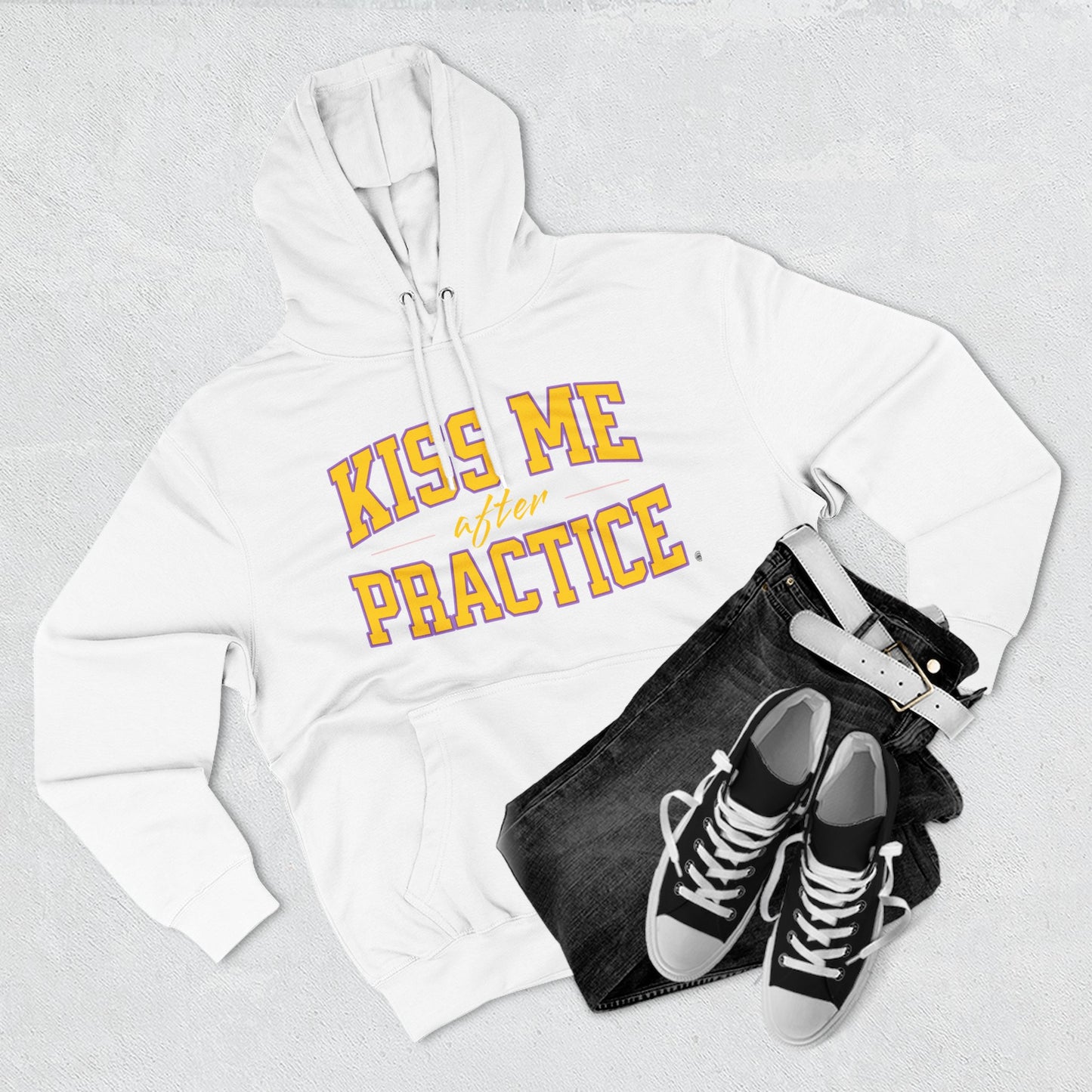 Kiss Me After Practice Premium Pullover Hoodie