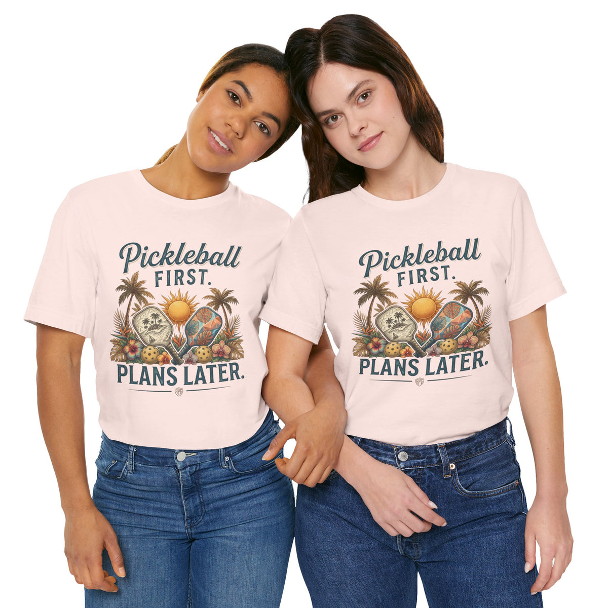 Pickleball First. Plans Later. | Vintage Tropical Pickleball Shirt