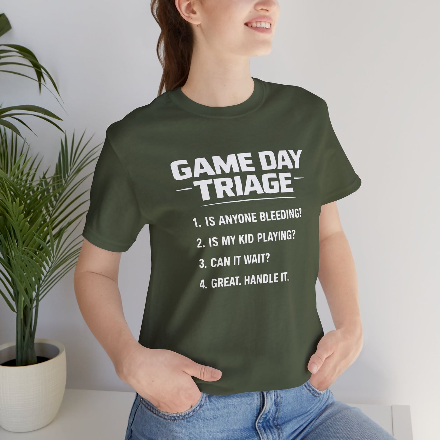 Game Day Triage Sports Mom Tee