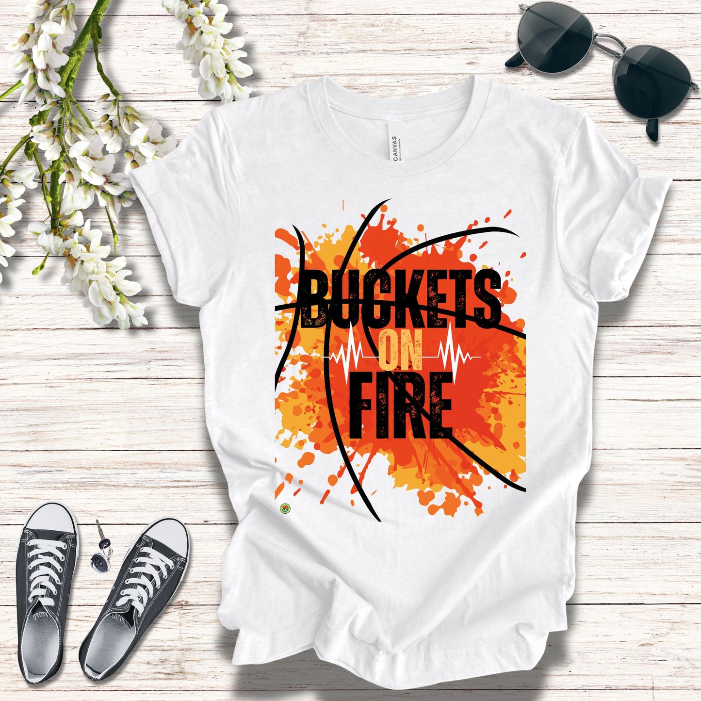 Buckets on Fire Graphic T-Shirt