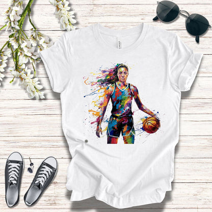 Basketball Tee - Painted Design Unisex Jersey Short Sleeve Tee
