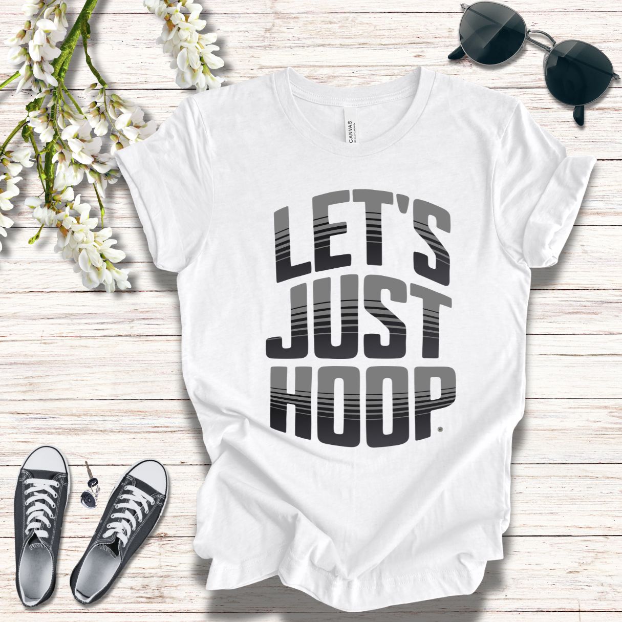 Let's Just Hoop Unisex Tee Shirt - Basketball Lover Gift