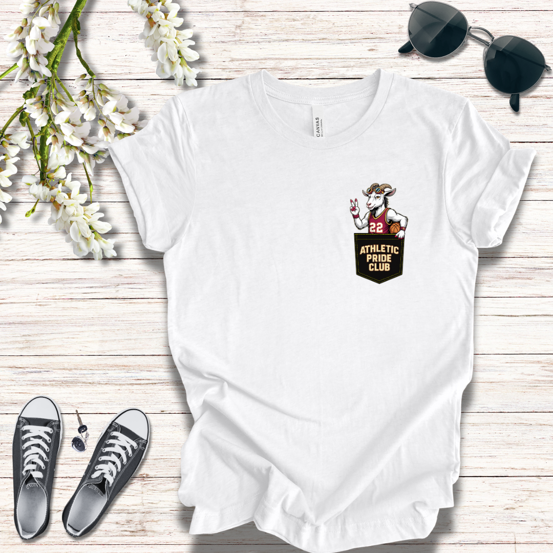 Basketball Pocket Tee - Mascot Goat Design 22