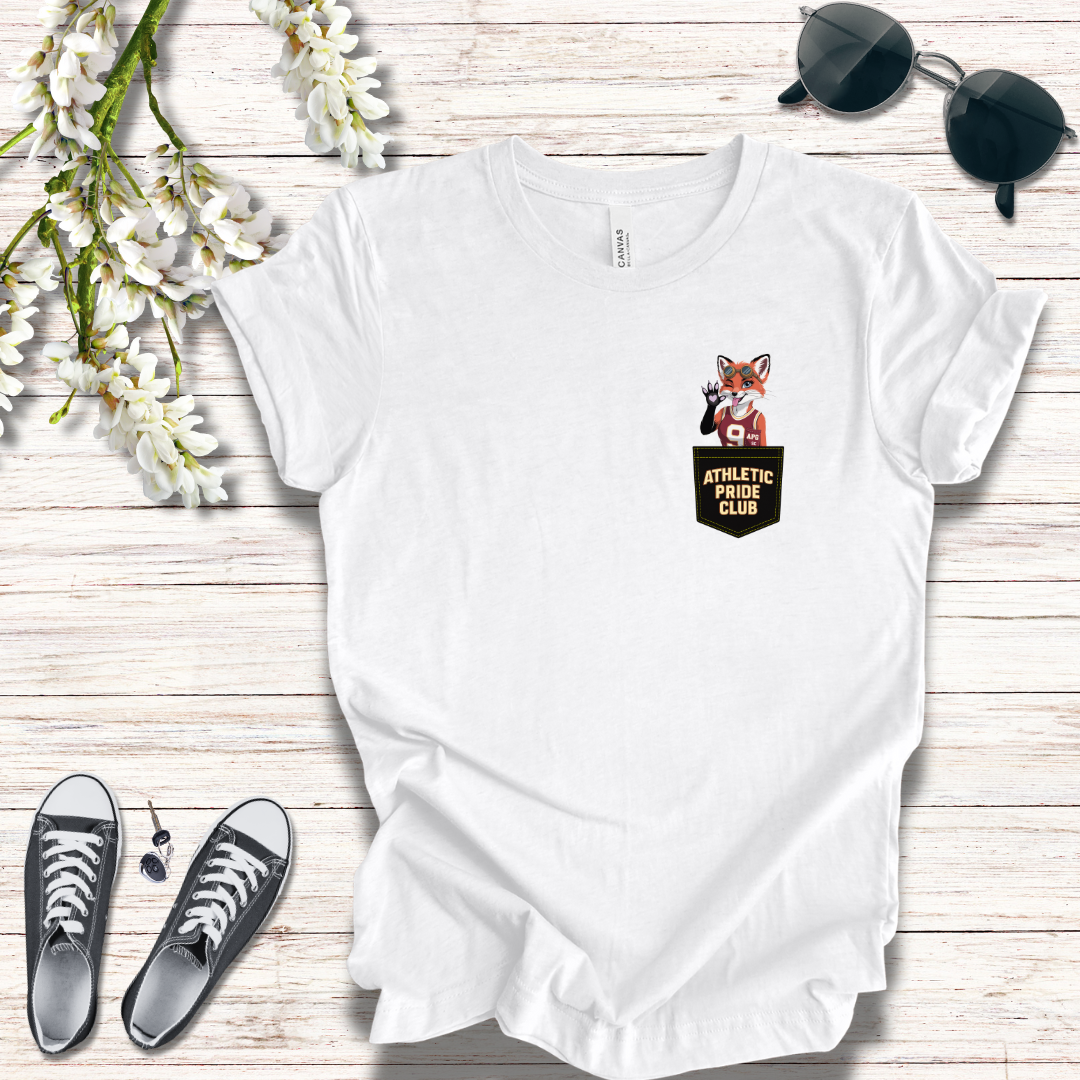 Basketball Pocket Tee - Sexy Red Fox Pocket Design -SC 9