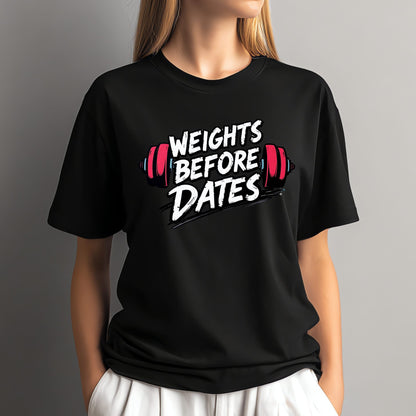 "Weights Before Dates" Unisex Tee