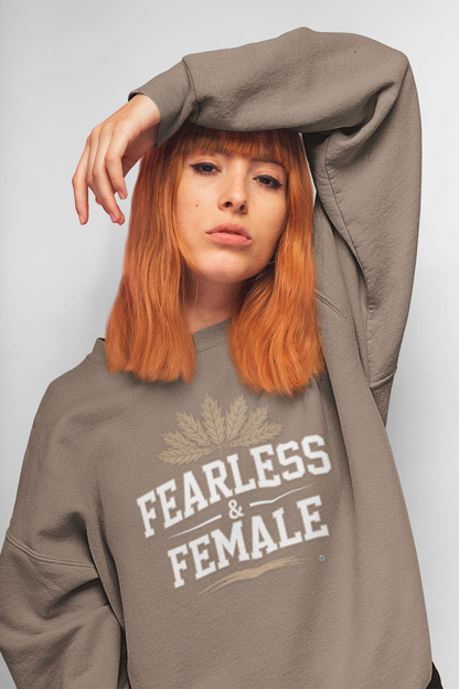 Fearless Female Crewneck Sweatshirt — Lightweight Unisex Pullover