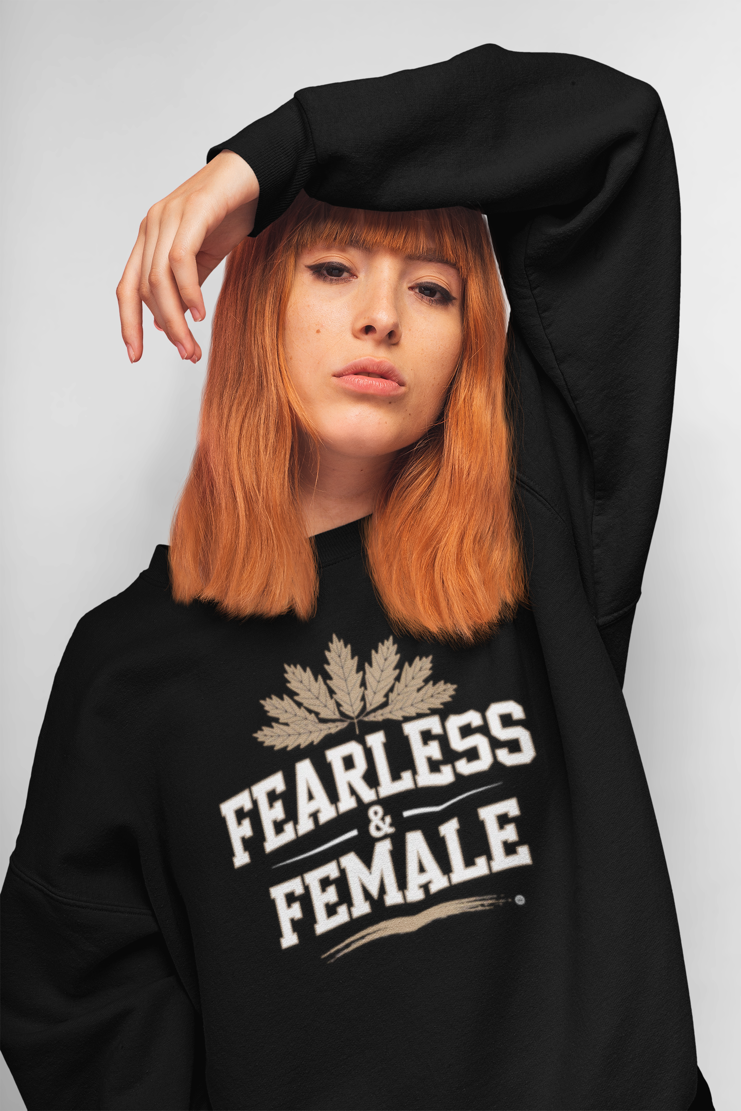 Fearless Female Crewneck Sweatshirt — Lightweight Unisex Pullover