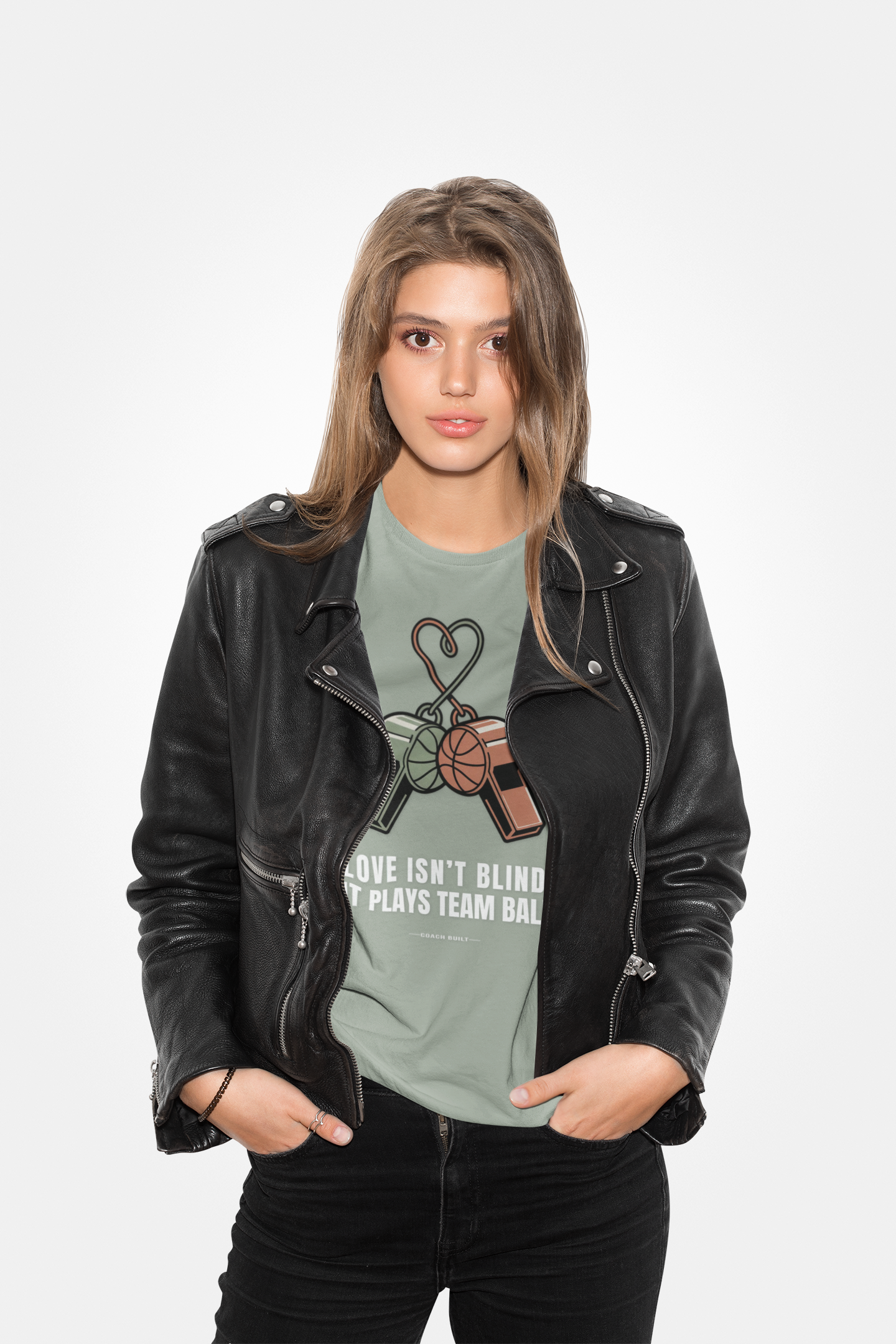 Love Isn’t Blind (white text) — It Plays Team Ball Tee