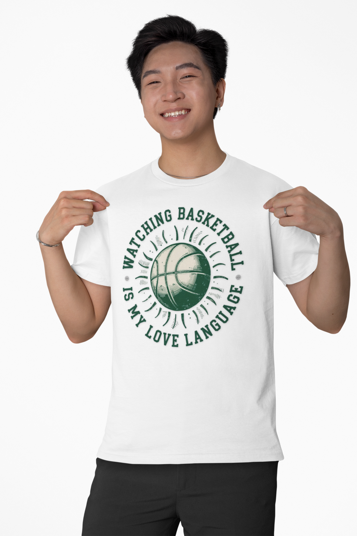Watching Basketball Is My Love Language Shirt | Vintage Basketball Tee