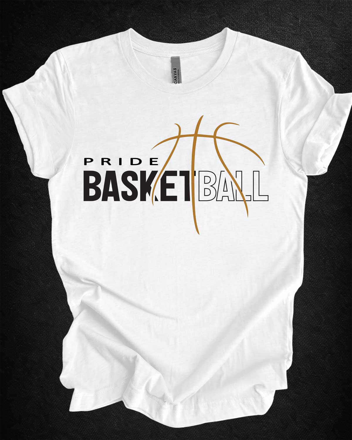 Basketball Pride Tee with Sleeve Logo