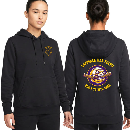 Softball Has Teeth Built To Bite Back Hoodie