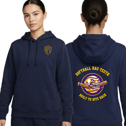 Softball Has Teeth Built To Bite Back Hoodie