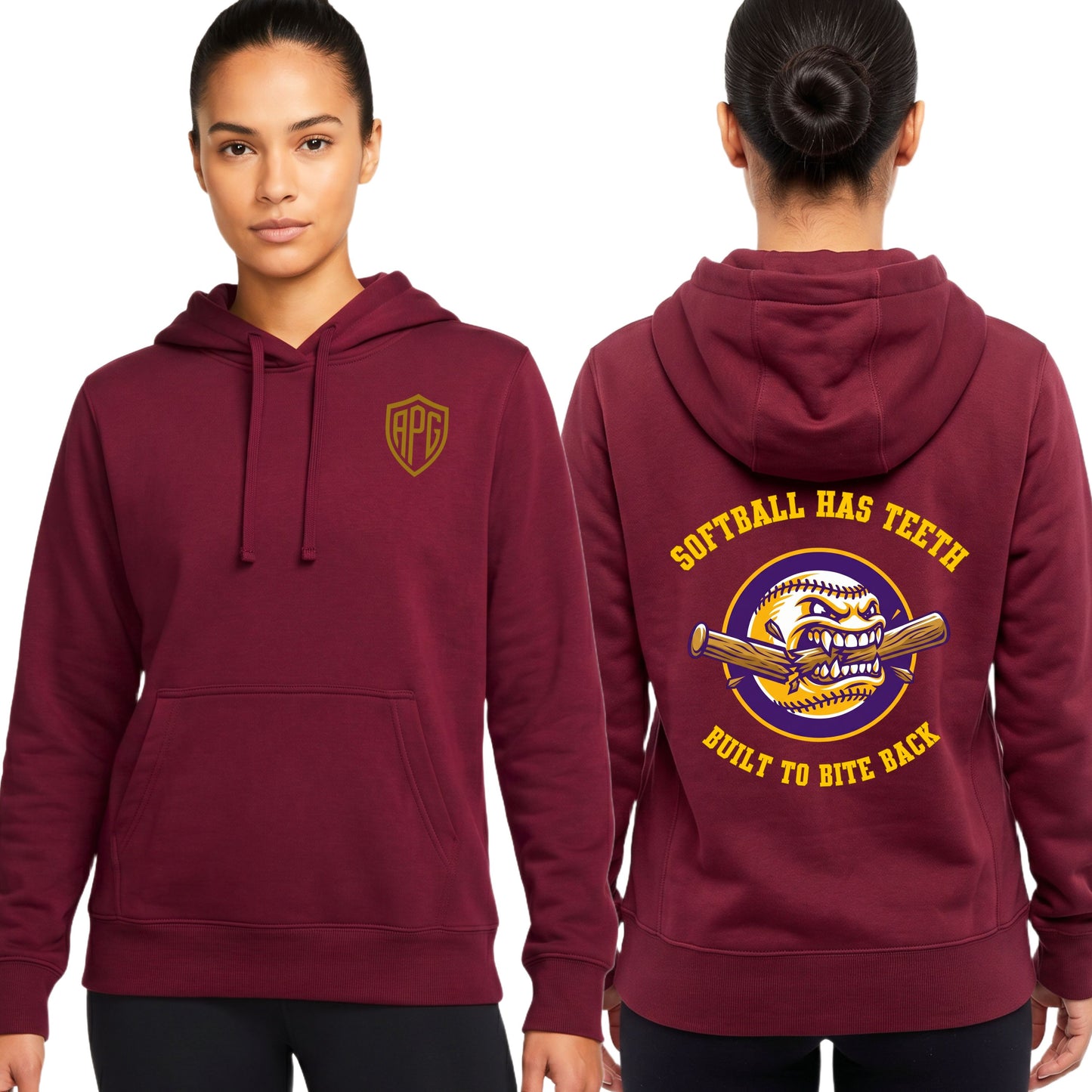 Softball Has Teeth Built To Bite Back Hoodie