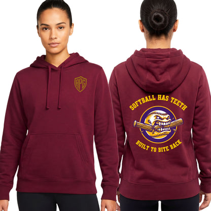 Softball Has Teeth Built To Bite Back Hoodie