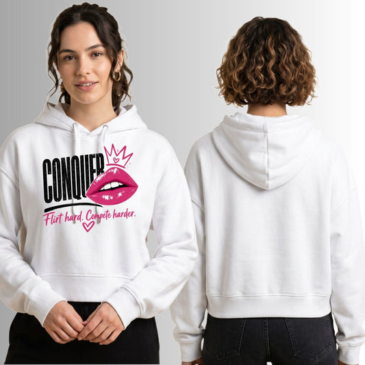 Conquer Flirt Hard Mid-Length Hoodie