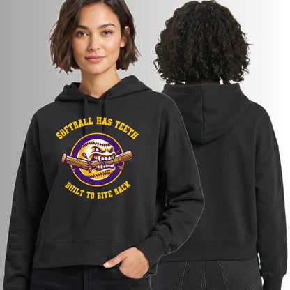 Softball has teeth Mid-Length Hoodie