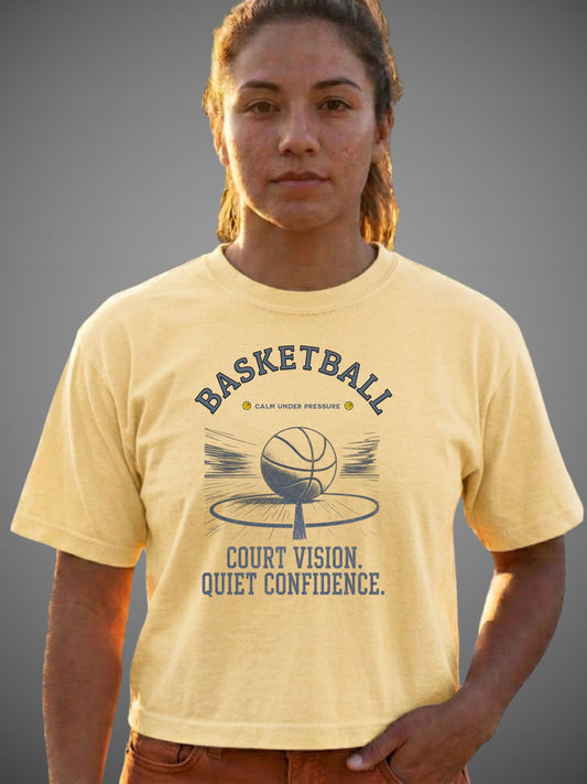 Court Vision Quiet Confidence Basketball Boxy Crop Tee