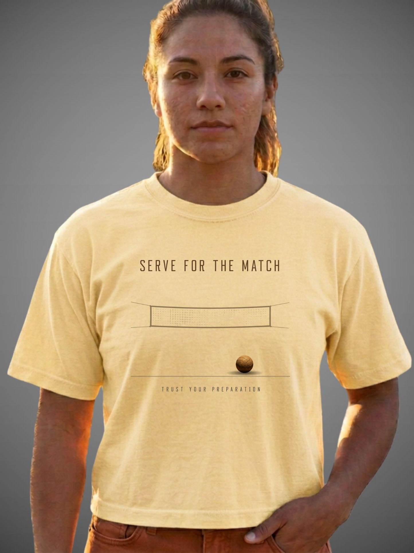 Serve for the Match Trust Your Preparation Boxy Crop Tee