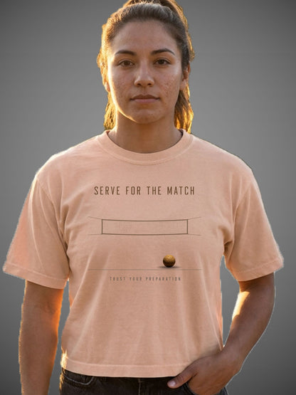 Serve for the Match Trust Your Preparation Boxy Crop Tee