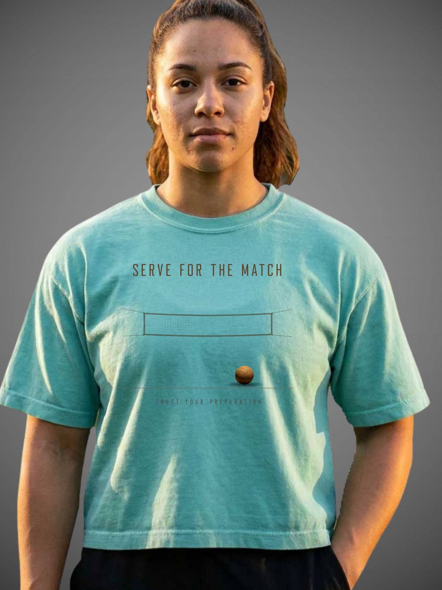 Serve for the Match Trust Your Preparation Boxy Crop Tee