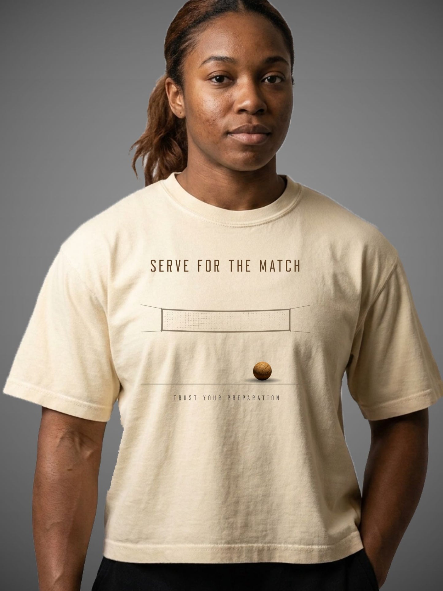 Serve for the Match Trust Your Preparation Boxy Crop Tee