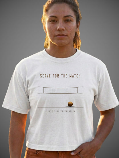 Serve for the Match Trust Your Preparation Boxy Crop Tee