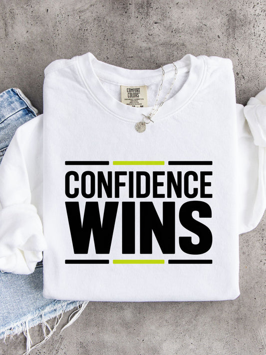Confidence Wins Unisex Lightweight 100% Cotton Crewneck