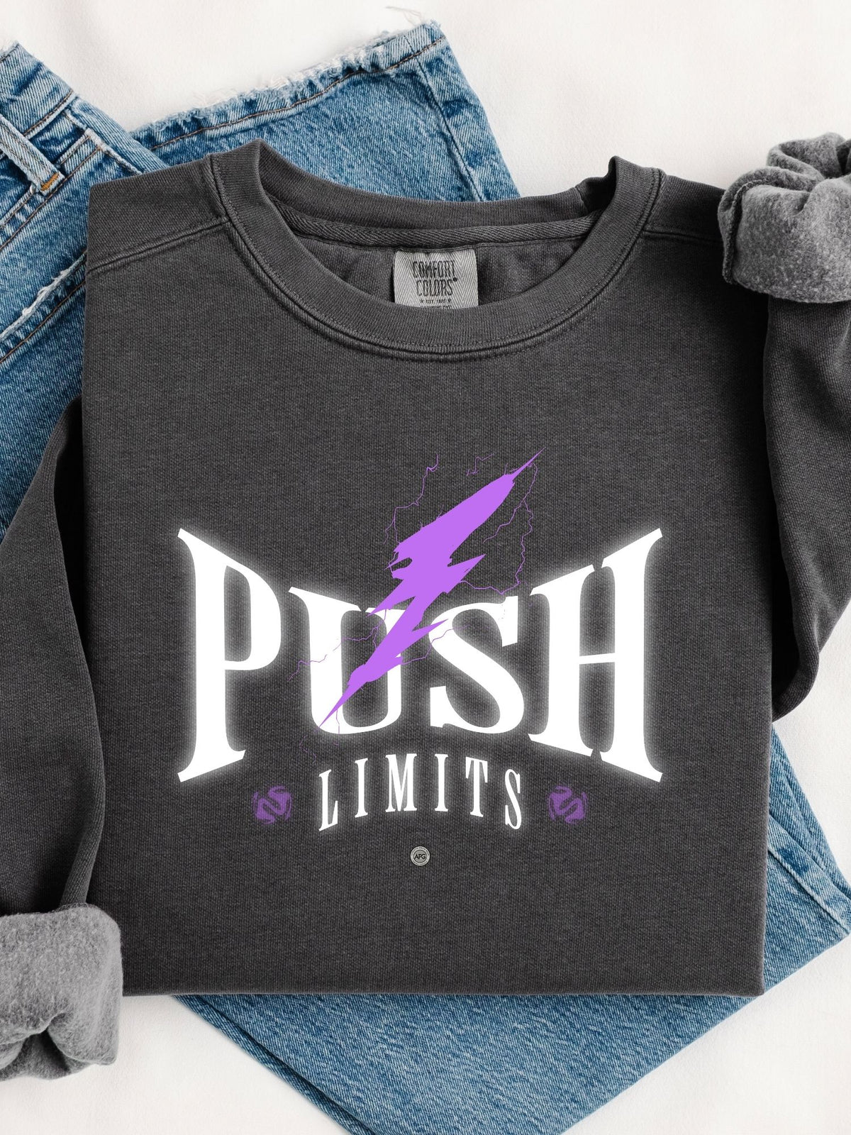 Push Limits Motivational Heavyweight Sweatshirt