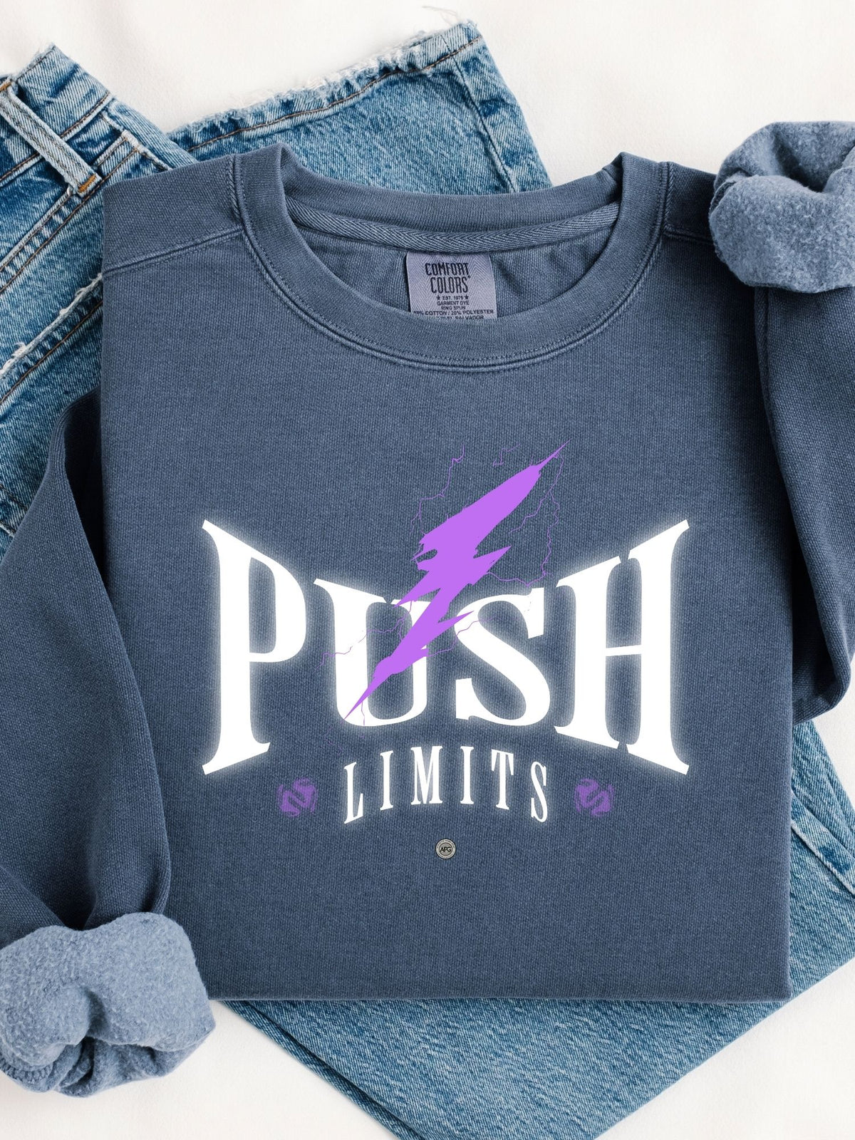 Push Limits Motivational Heavyweight Sweatshirt