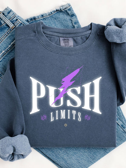 Push Limits Motivational Heavyweight Sweatshirt