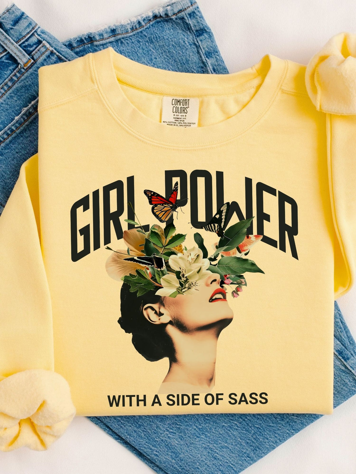 Girl Power With a Side of Sass Crewneck Sweatshirt