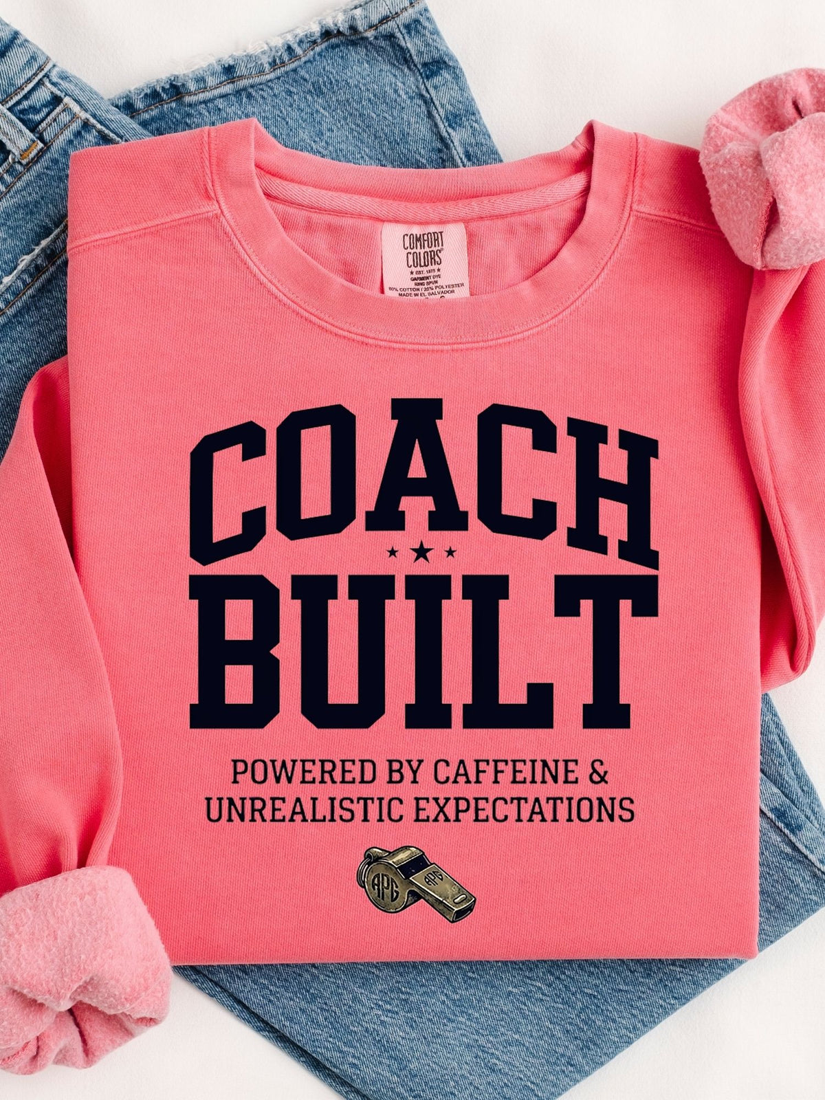 Coach Built Powered by Caffeine Crewneck Sweatshirt