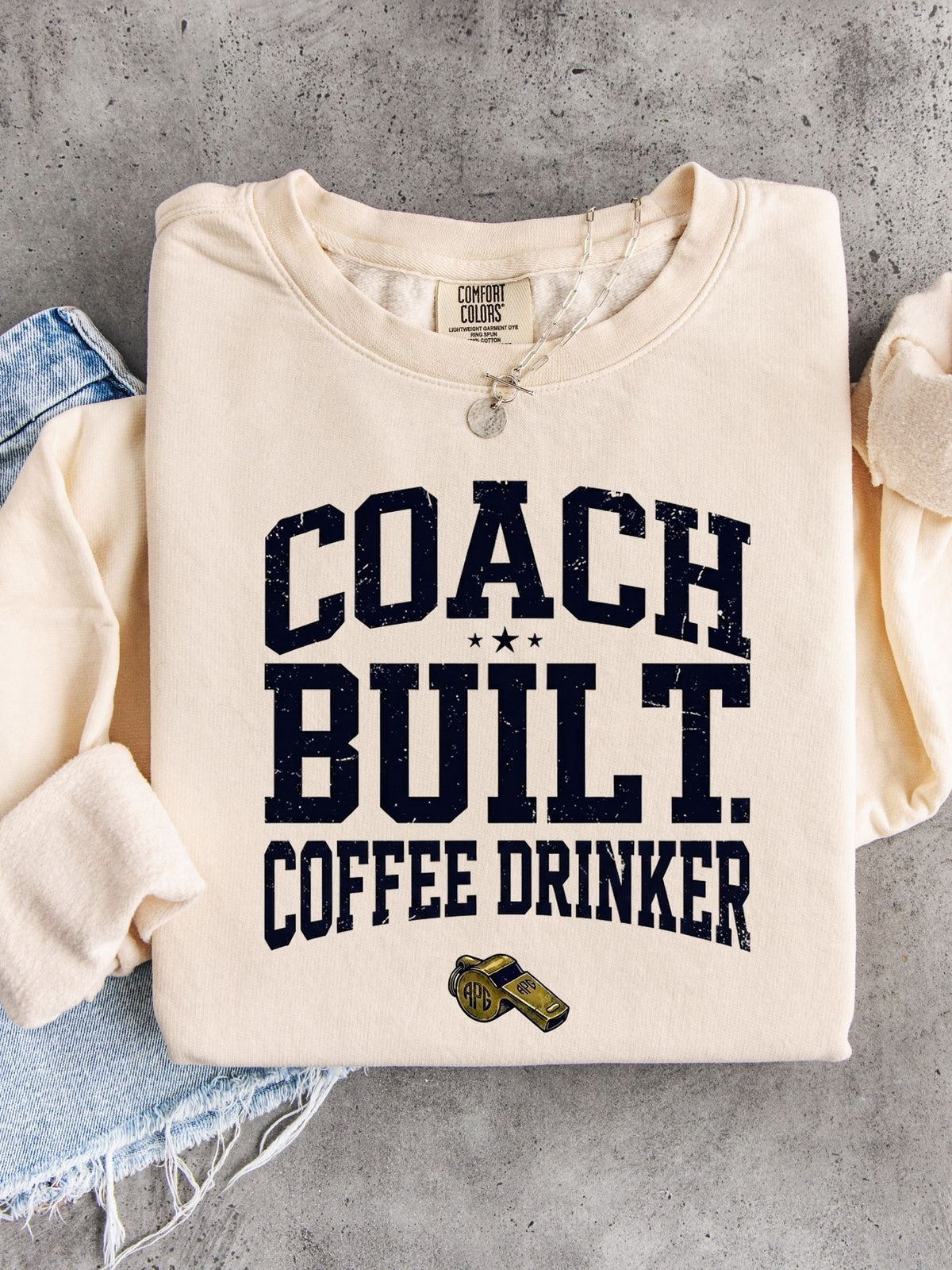 Coach Built Coffee Drinker Lightweight 100% Cotton Crew