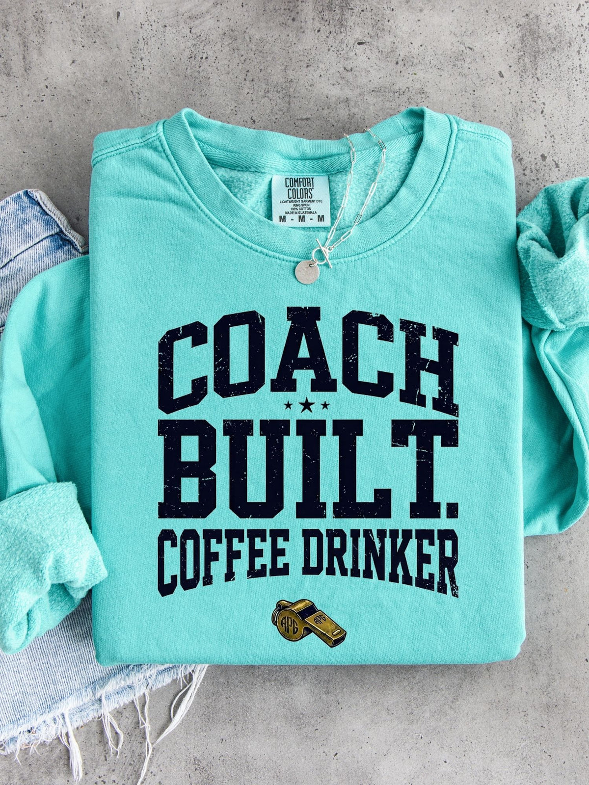 Coach Built Coffee Drinker Lightweight 100% Cotton Crew