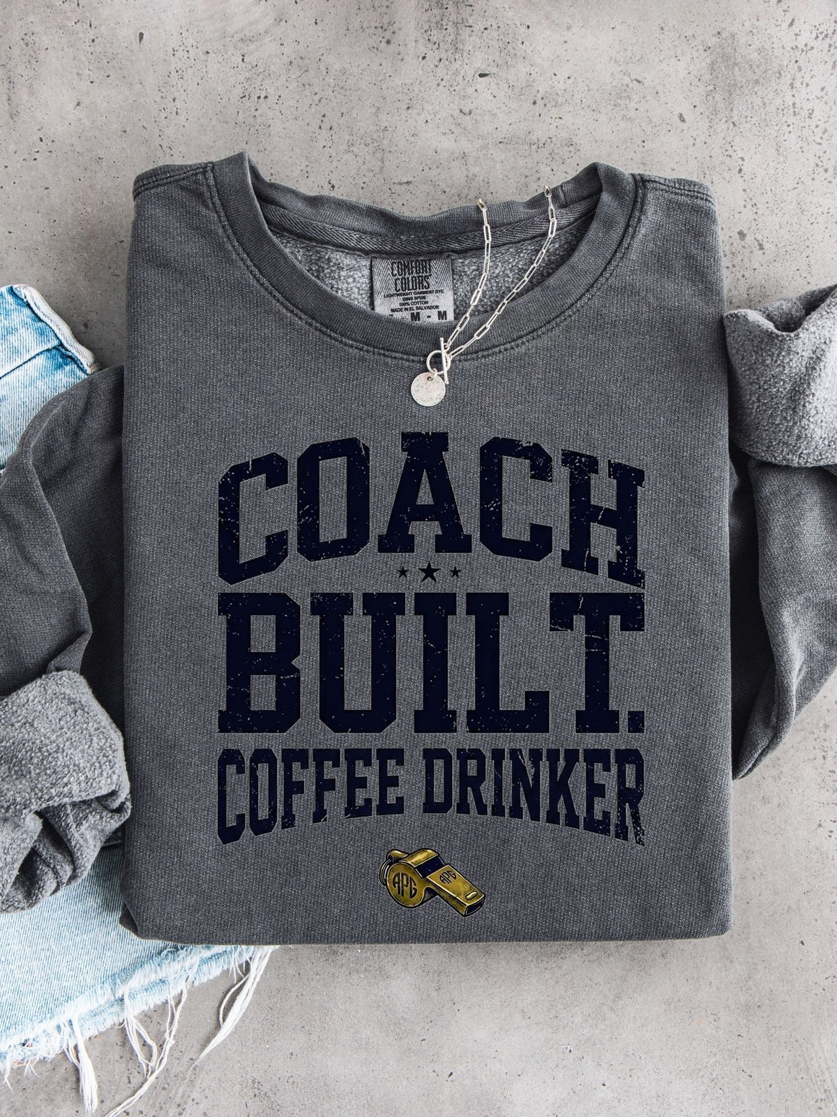 Coach Built Coffee Drinker Lightweight 100% Cotton Crew