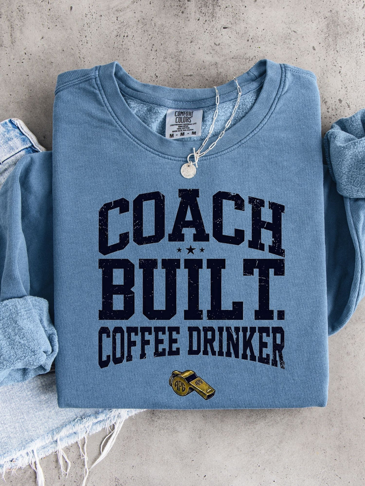 Coach Built Coffee Drinker Lightweight 100% Cotton Crew