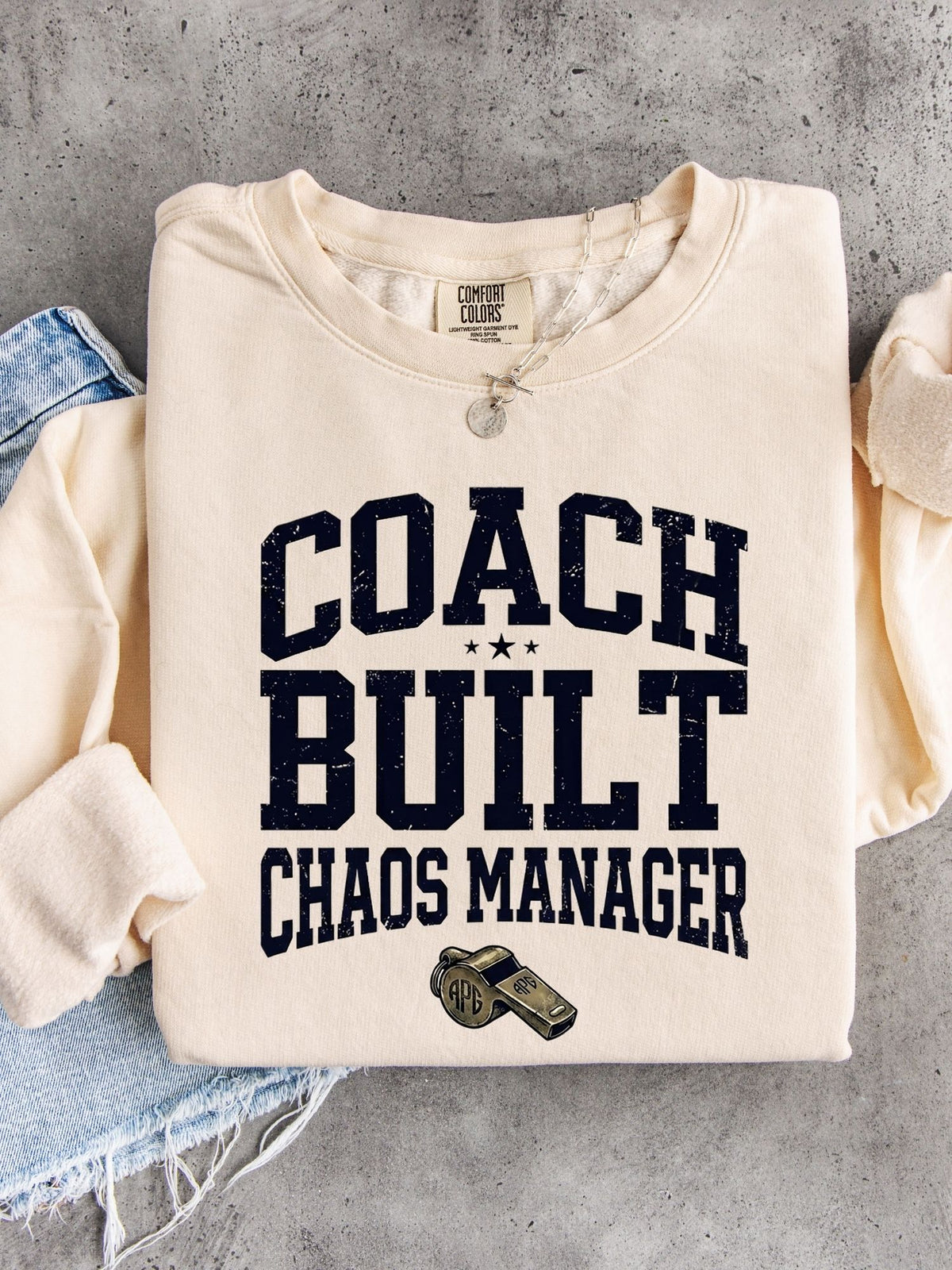 Coach Built Chaos Manager Lightweight 100% Cotton Crew